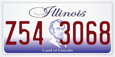 IL license plate Z543068