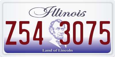 IL license plate Z543075