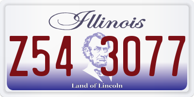 IL license plate Z543077
