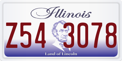 IL license plate Z543078