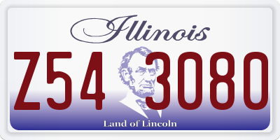 IL license plate Z543080