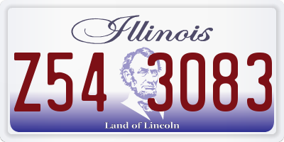 IL license plate Z543083
