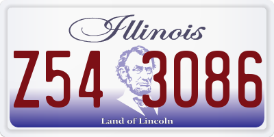 IL license plate Z543086