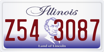 IL license plate Z543087
