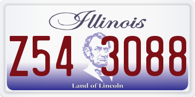 IL license plate Z543088