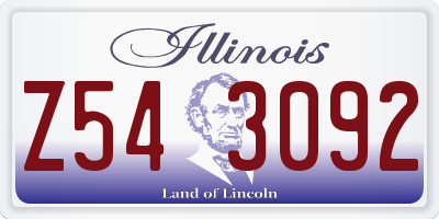 IL license plate Z543092