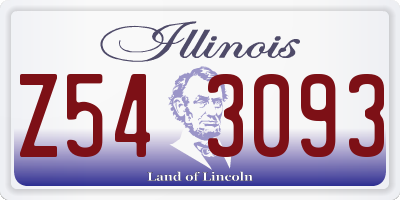 IL license plate Z543093