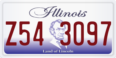 IL license plate Z543097