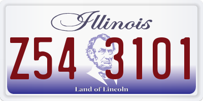 IL license plate Z543101