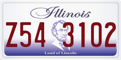 IL license plate Z543102