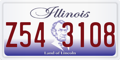 IL license plate Z543108