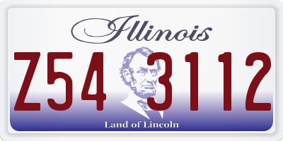 IL license plate Z543112