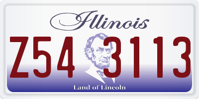 IL license plate Z543113