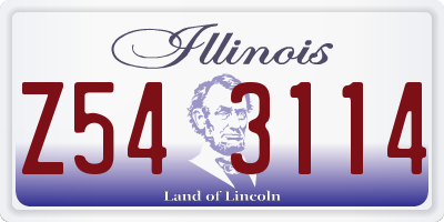 IL license plate Z543114