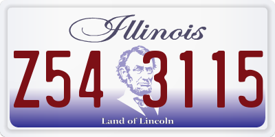 IL license plate Z543115