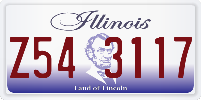 IL license plate Z543117