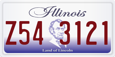 IL license plate Z543121