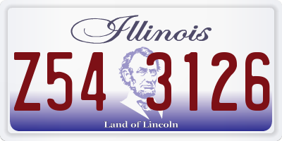 IL license plate Z543126