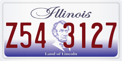 IL license plate Z543127