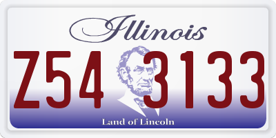 IL license plate Z543133
