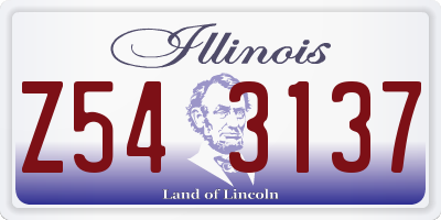 IL license plate Z543137