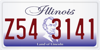 IL license plate Z543141