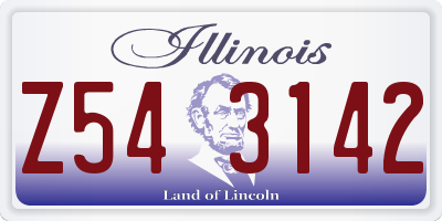 IL license plate Z543142
