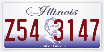 IL license plate Z543147