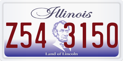 IL license plate Z543150