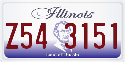 IL license plate Z543151