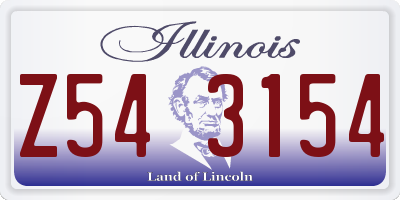 IL license plate Z543154