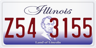IL license plate Z543155