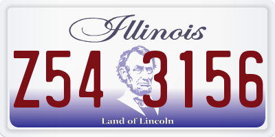 IL license plate Z543156