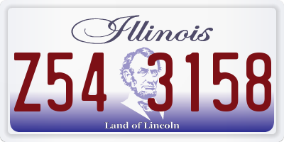IL license plate Z543158