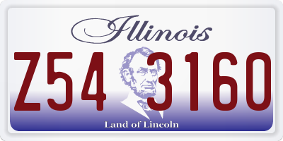 IL license plate Z543160