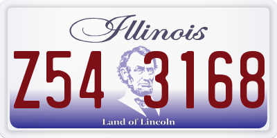IL license plate Z543168