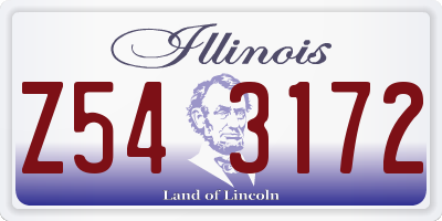 IL license plate Z543172