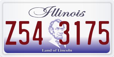 IL license plate Z543175
