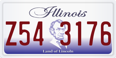 IL license plate Z543176