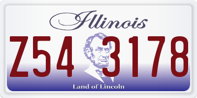 IL license plate Z543178