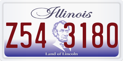 IL license plate Z543180