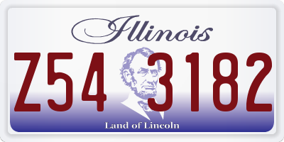 IL license plate Z543182