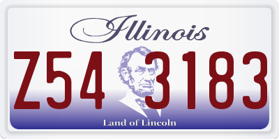 IL license plate Z543183