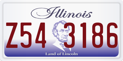 IL license plate Z543186