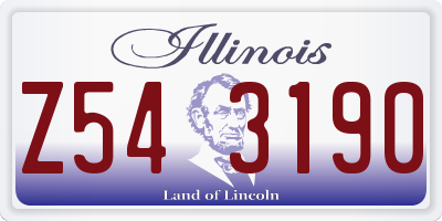 IL license plate Z543190