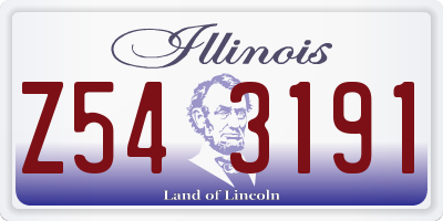 IL license plate Z543191