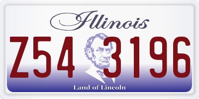 IL license plate Z543196