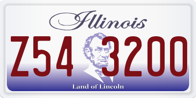 IL license plate Z543200