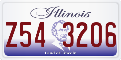 IL license plate Z543206