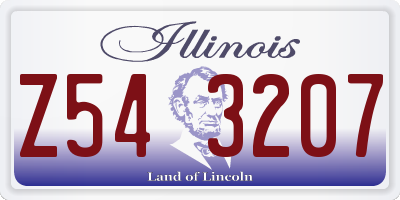 IL license plate Z543207